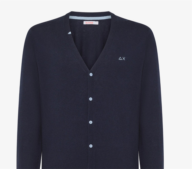 SUN68 Cardigan Uomo Blu navy - CARDIGAN SOLID