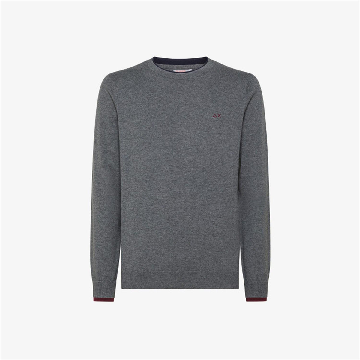 SUN68 Maglioni Uomo Grigio - ROUND DOUBLE RIB