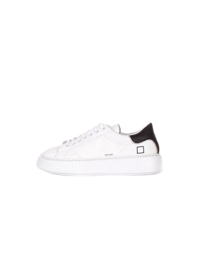 DATE Women's White Sneakers - SFERA BASIC WHITE-BLACK