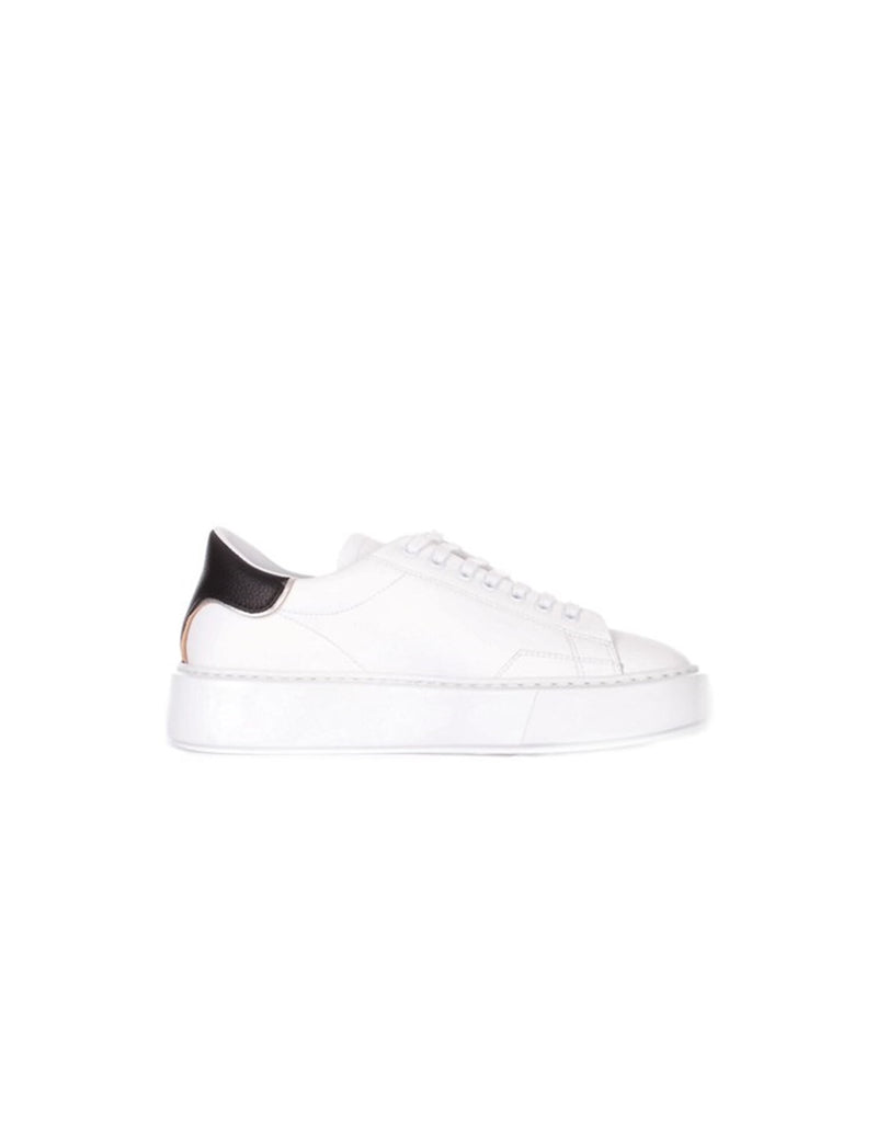 DATE Women's White Sneakers - SFERA BASIC WHITE-BLACK
