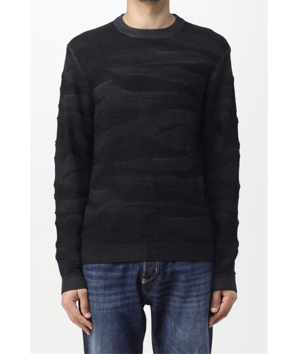 SUN68 Maglioni Uomo Nero - ROUND SPORT VINTAGE