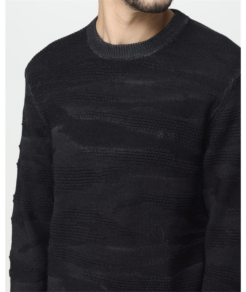 SUN68 Maglioni Uomo Nero - ROUND SPORT VINTAGE