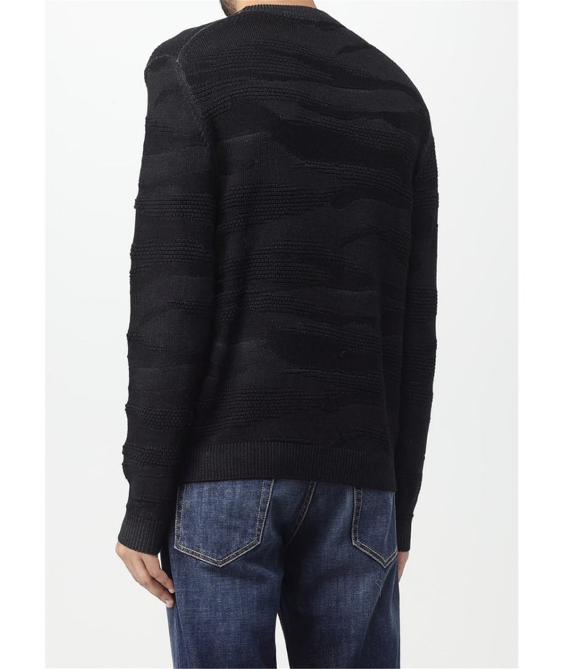 SUN68 Maglioni Uomo Nero - ROUND SPORT VINTAGE