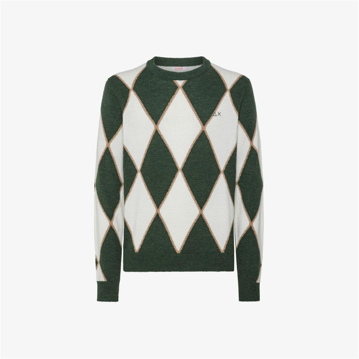 SUN68 Maglioni Uomo Verde - ROUND ARGYLE