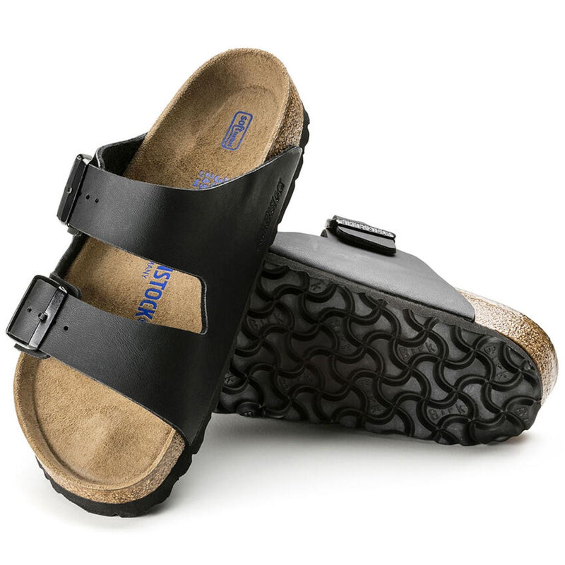 BIRKENSTOCK Unisex Black Slippers - ARIZONA BS SOFT FOOTBED