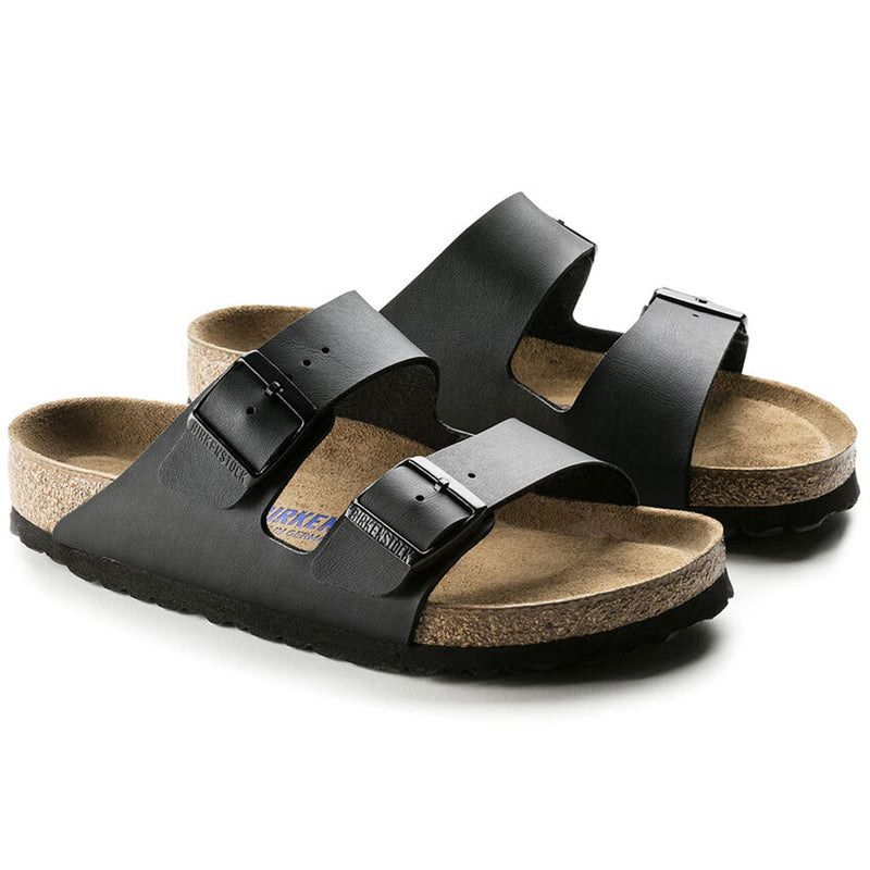 BIRKENSTOCK Unisex Black Slippers - ARIZONA BS SOFT FOOTBED