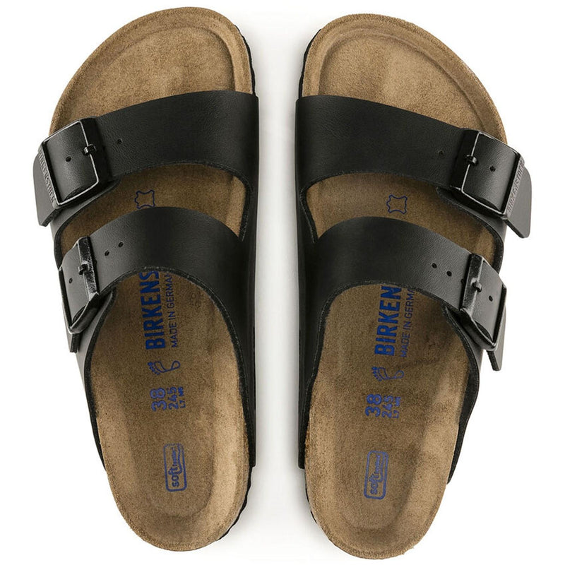 BIRKENSTOCK Unisex Black Slippers - ARIZONA BS SOFT FOOTBED