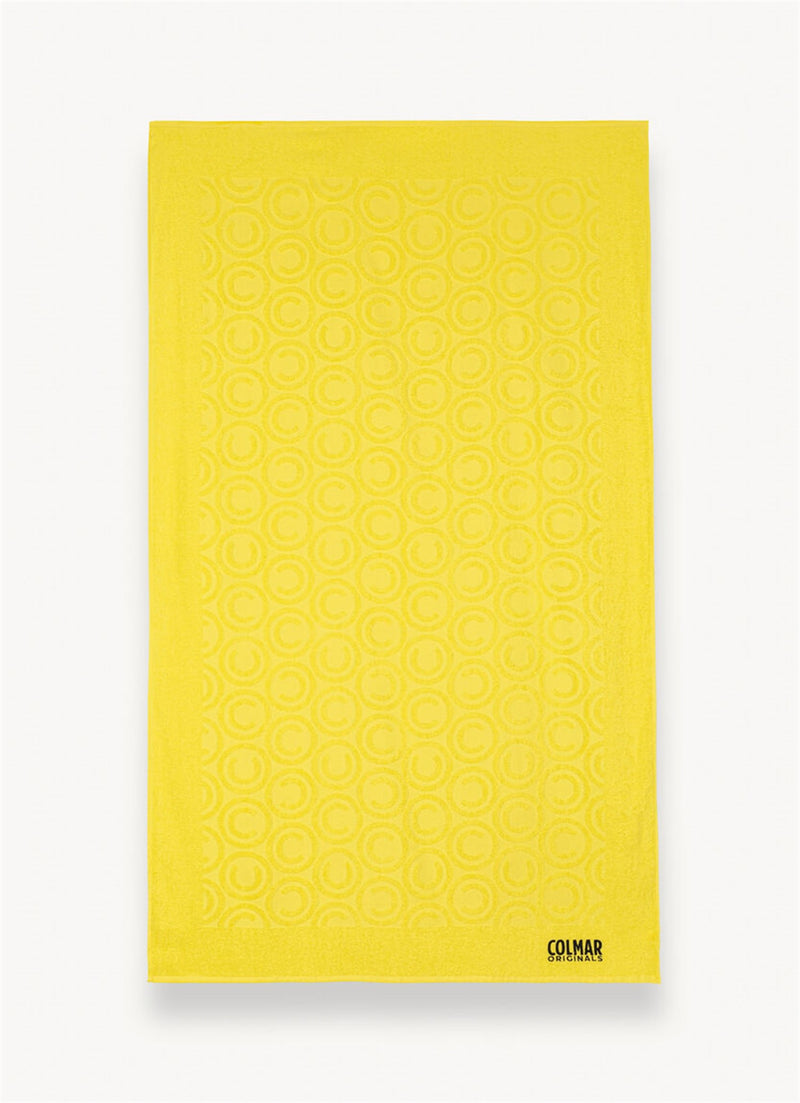 COLMAR ORIGINALS Unisex Beach Towel Yellow - MULTILOGO TOWEL