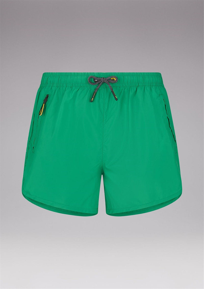 F**K Men's Green Boxer Shorts - Side Zip Shorts