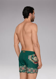 F**K Green Men's Boxer - ETHNIC PATTERN SHORT