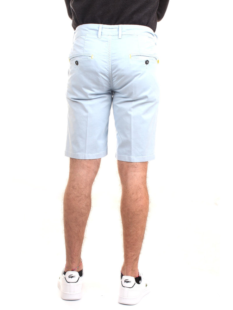 MANUEL RITZ Men's Bermuda Shorts Light Blue - DYED BERMUDA