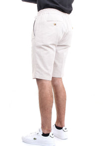 MANUEL RITZ Men's Beige Bermuda Shorts - STRIPED BERMUDA SHORTS