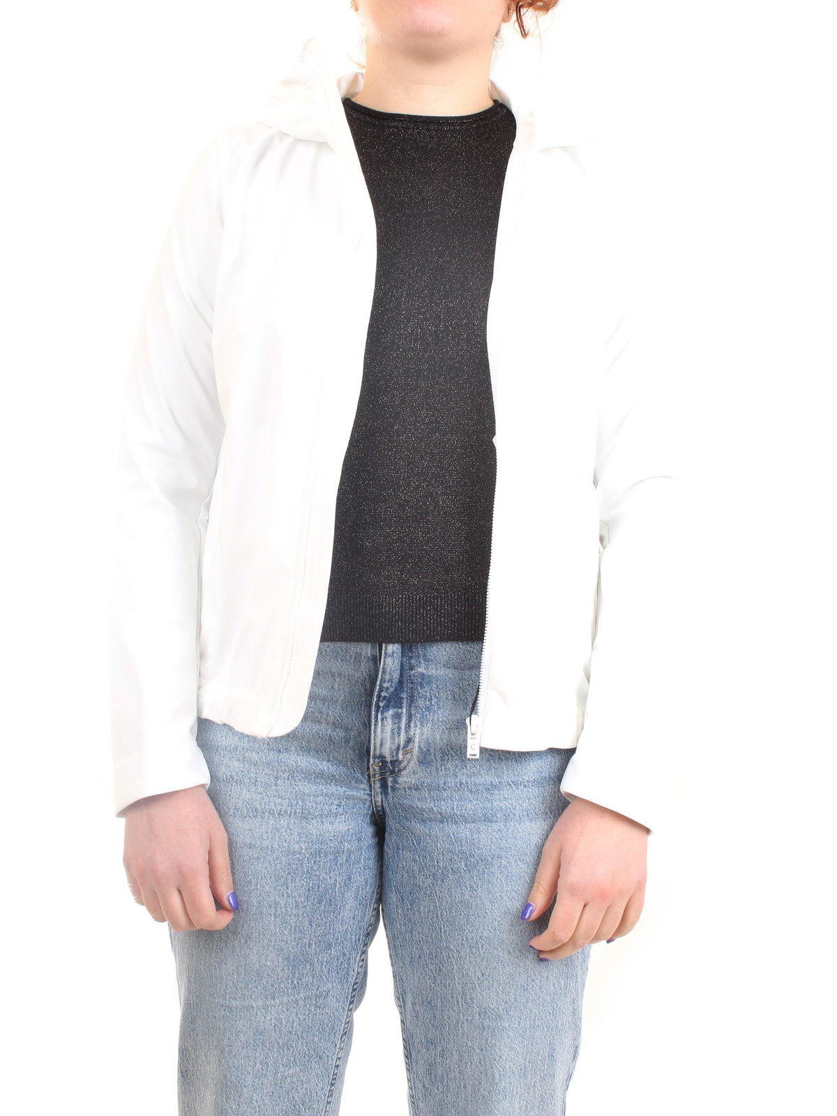 COLMAR ORIGINALS Women's Jacket White - RECYCLED ESSENTIAL JACKET WITH ATTACHED HOOD