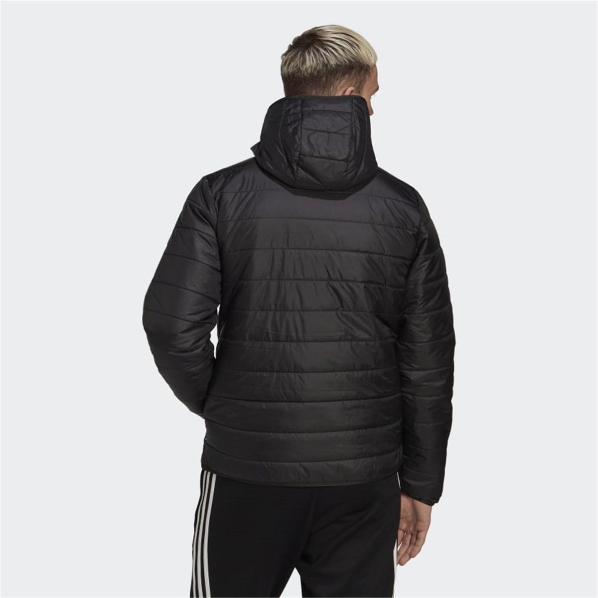ADIDAS ORIGINALS Unisex Down Jacket Black - PAD HOODED PUFF