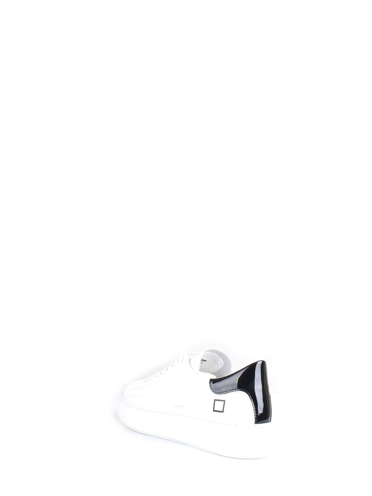 DATE Women's White Sneakers - SFERA PATENT WHITE-BLACK