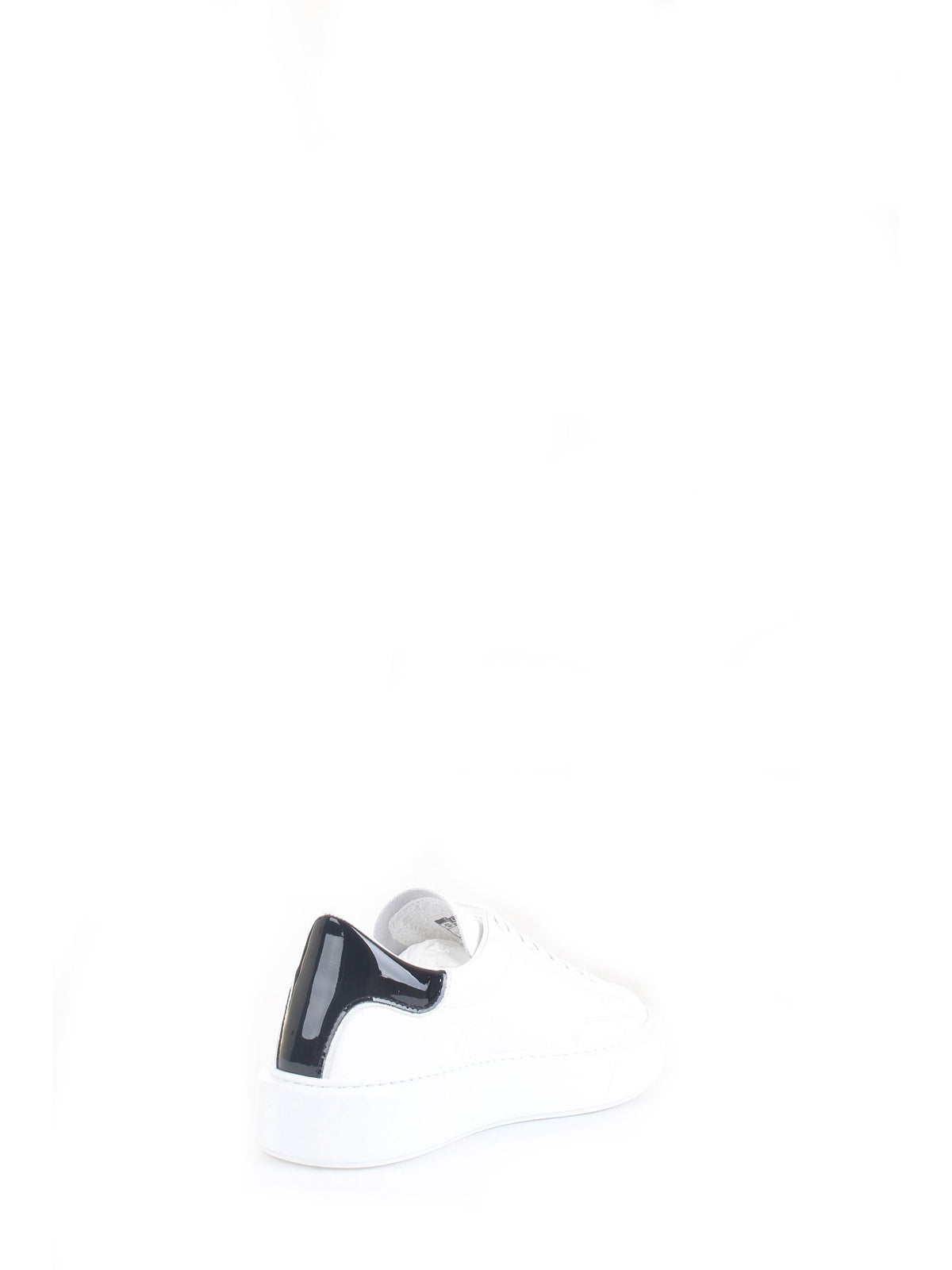 DATE Women's White Sneakers - SFERA PATENT WHITE-BLACK