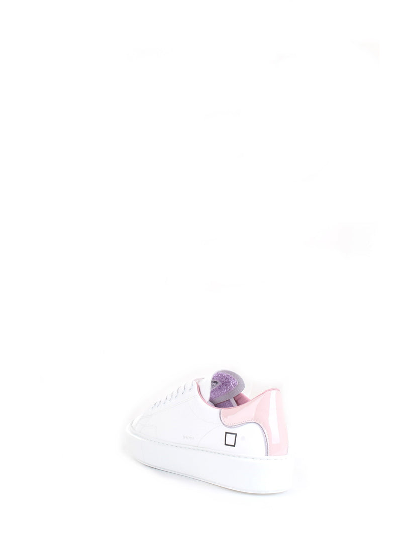 DATE Women's Sneakers White - SFERA PATENT WHITE-PINK