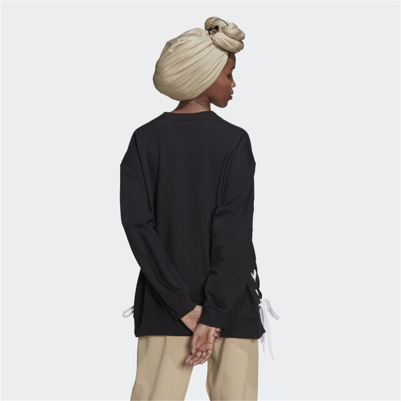 ADIDAS ORIGINALS Felpa Donna Nero - LACED CREW