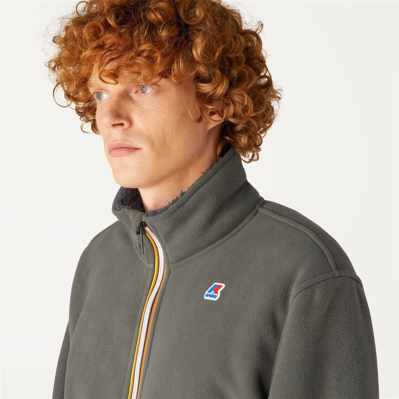 K-WAY Men's Military Green Sweatshirt - PASCAL POLAR