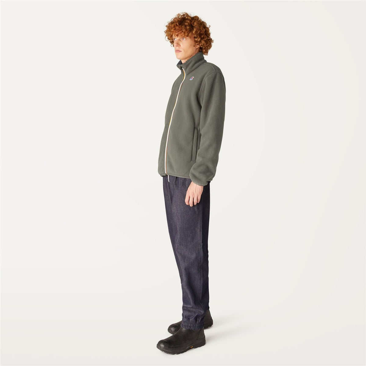 K-WAY Men's Military Green Sweatshirt - PASCAL POLAR
