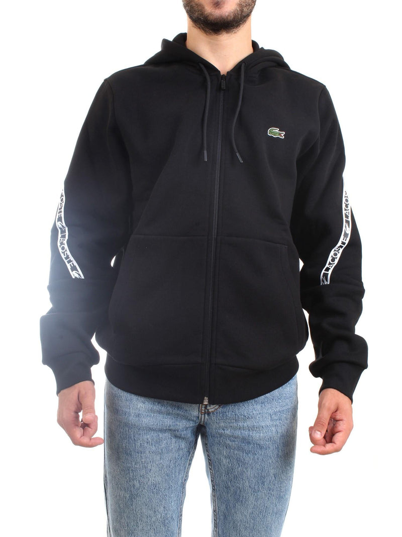 Lacoste Unisex Sweatshirt Black - ZIP SWEATSHIRT SH9885 00