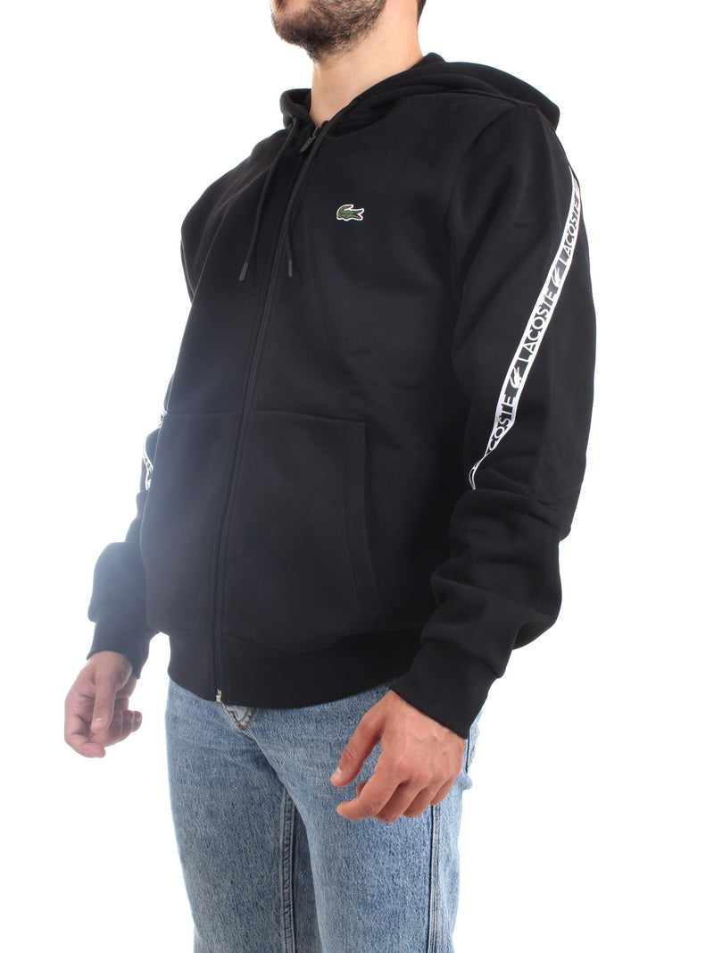 Lacoste Unisex Sweatshirt Black - ZIP SWEATSHIRT SH9885 00