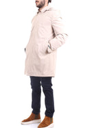 MANUEL RITZ Men's Beige Coat - Slim Soft Shell Padded Trench Coat