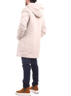 MANUEL RITZ Men's Beige Coat - Slim Soft Shell Padded Trench Coat
