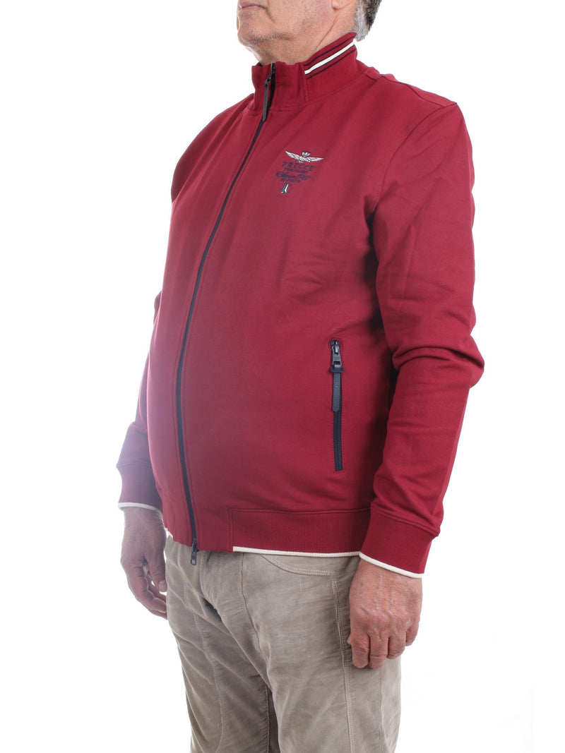 AERONAUTICA MILITARE Men's Burgundy Sweatshirt - Frecce Tricolori Sweatshirt