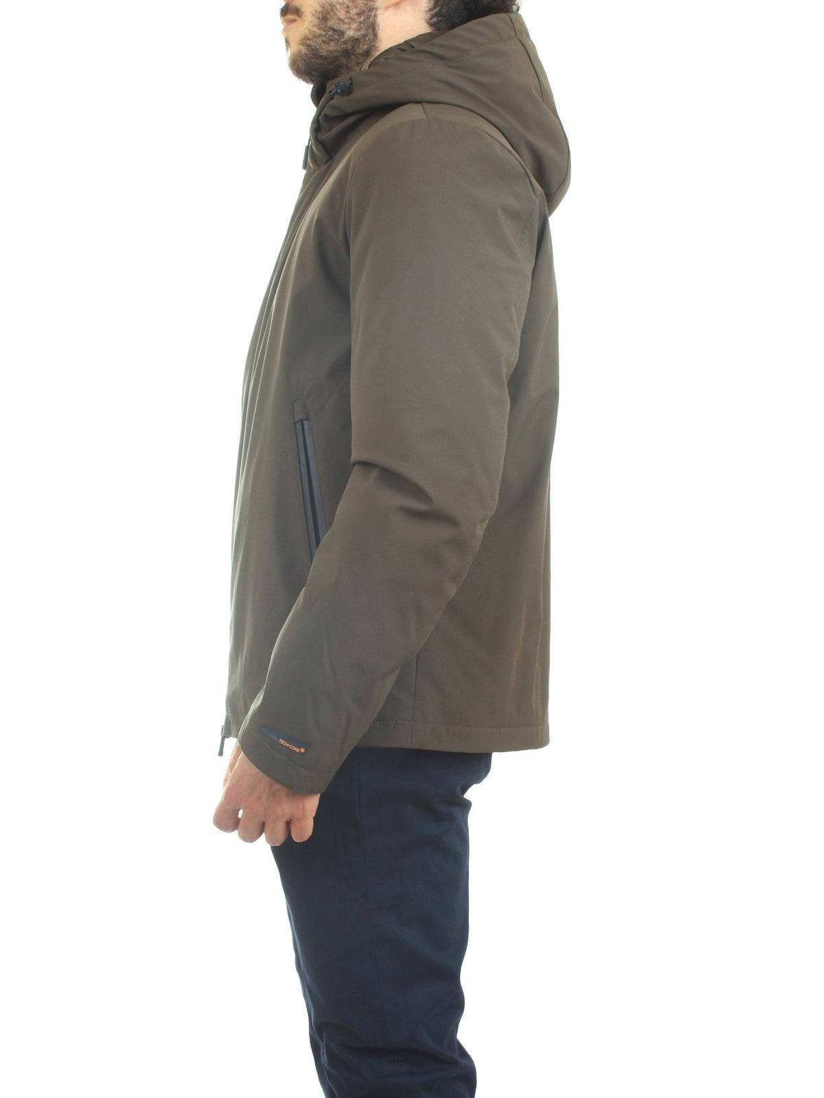 MANUEL RITZ Men's Green Jacket - HOODED JACKET