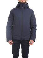 MANUEL RITZ Men's Blue Jacket - HOODED JACKET