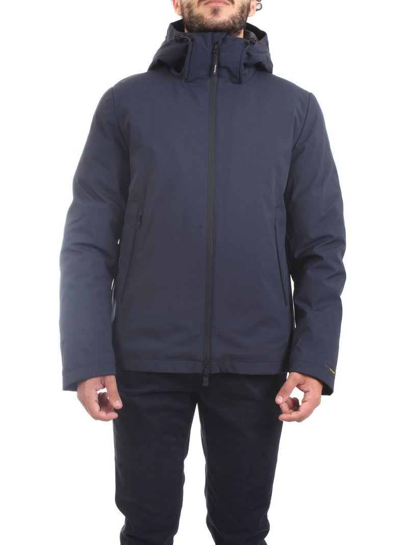 MANUEL RITZ Men's Blue Jacket - HOODED JACKET