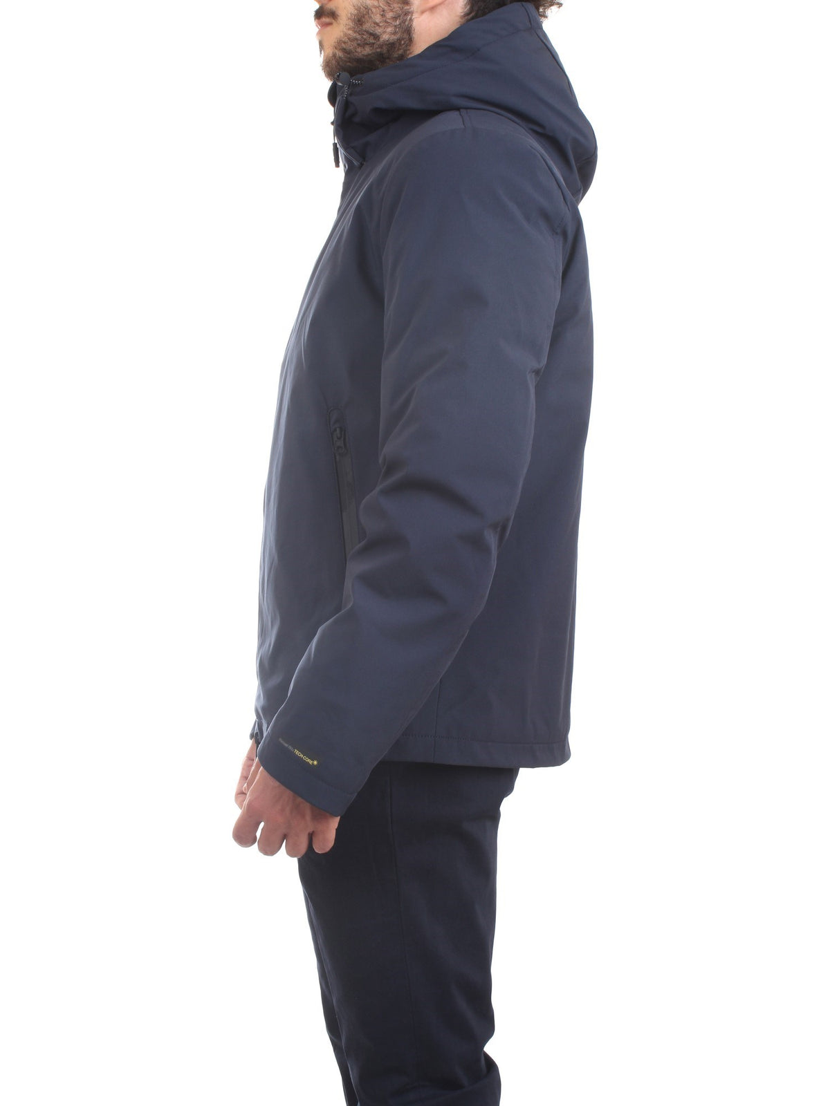 MANUEL RITZ Men's Blue Jacket - HOODED JACKET