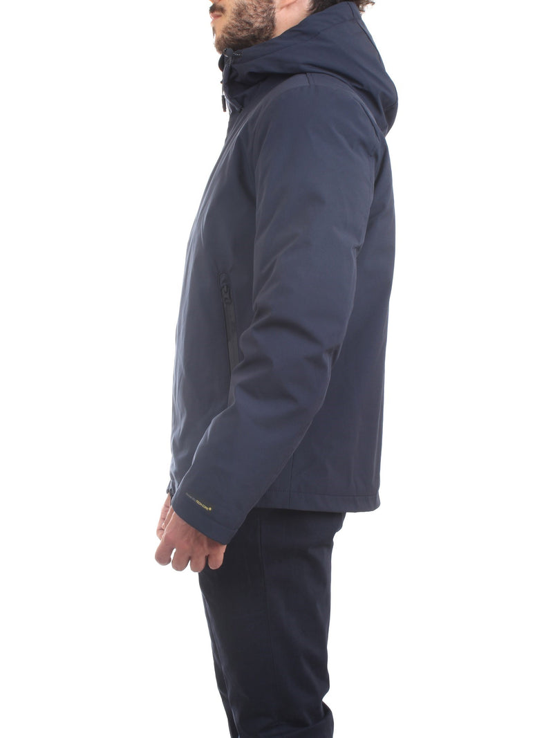 MANUEL RITZ Men's Blue Jacket - HOODED JACKET