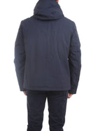 MANUEL RITZ Men's Blue Jacket - HOODED JACKET