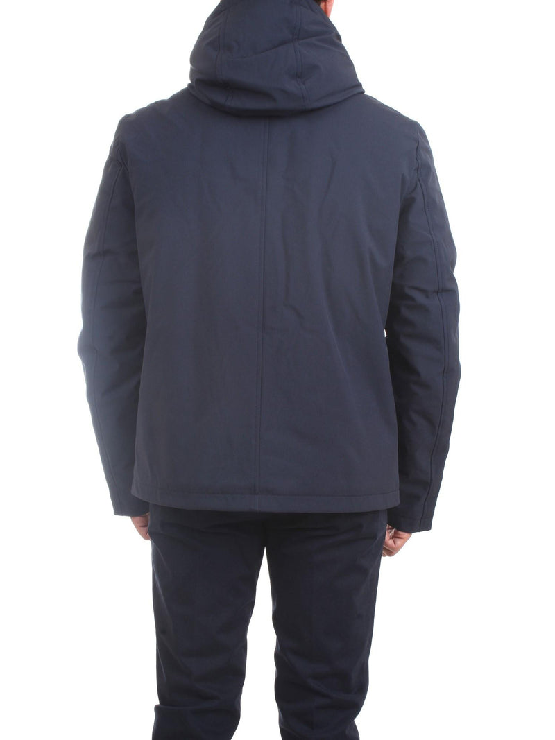 MANUEL RITZ Men's Blue Jacket - HOODED JACKET