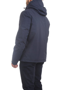MANUEL RITZ Men's Blue Jacket - HOODED JACKET