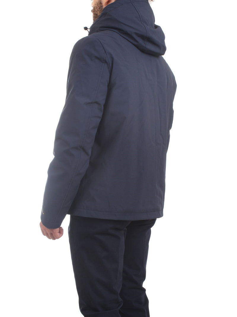 MANUEL RITZ Men's Blue Jacket - HOODED JACKET