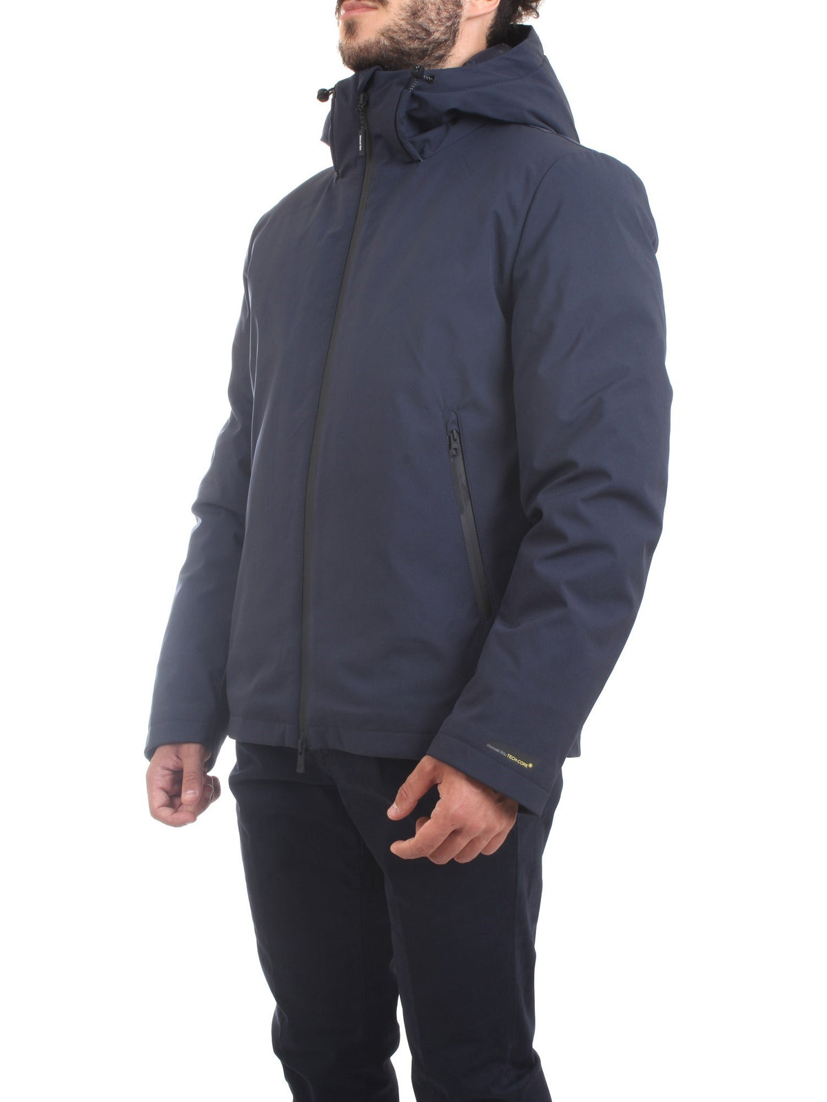 MANUEL RITZ Men's Blue Jacket - HOODED JACKET