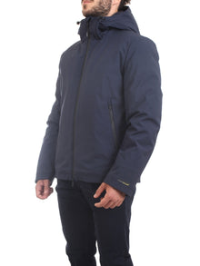 MANUEL RITZ Men's Blue Jacket - HOODED JACKET