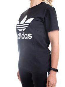 ADIDAS ORIGINALS T-Shirt Donna Nero - ADICOLOR CLASSIC TREFOIL