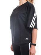 ADIDAS PERFORMANCE T-Shirt Donna Nero - SPORTSWEAR FUTURE ICONS 3-STRIPES