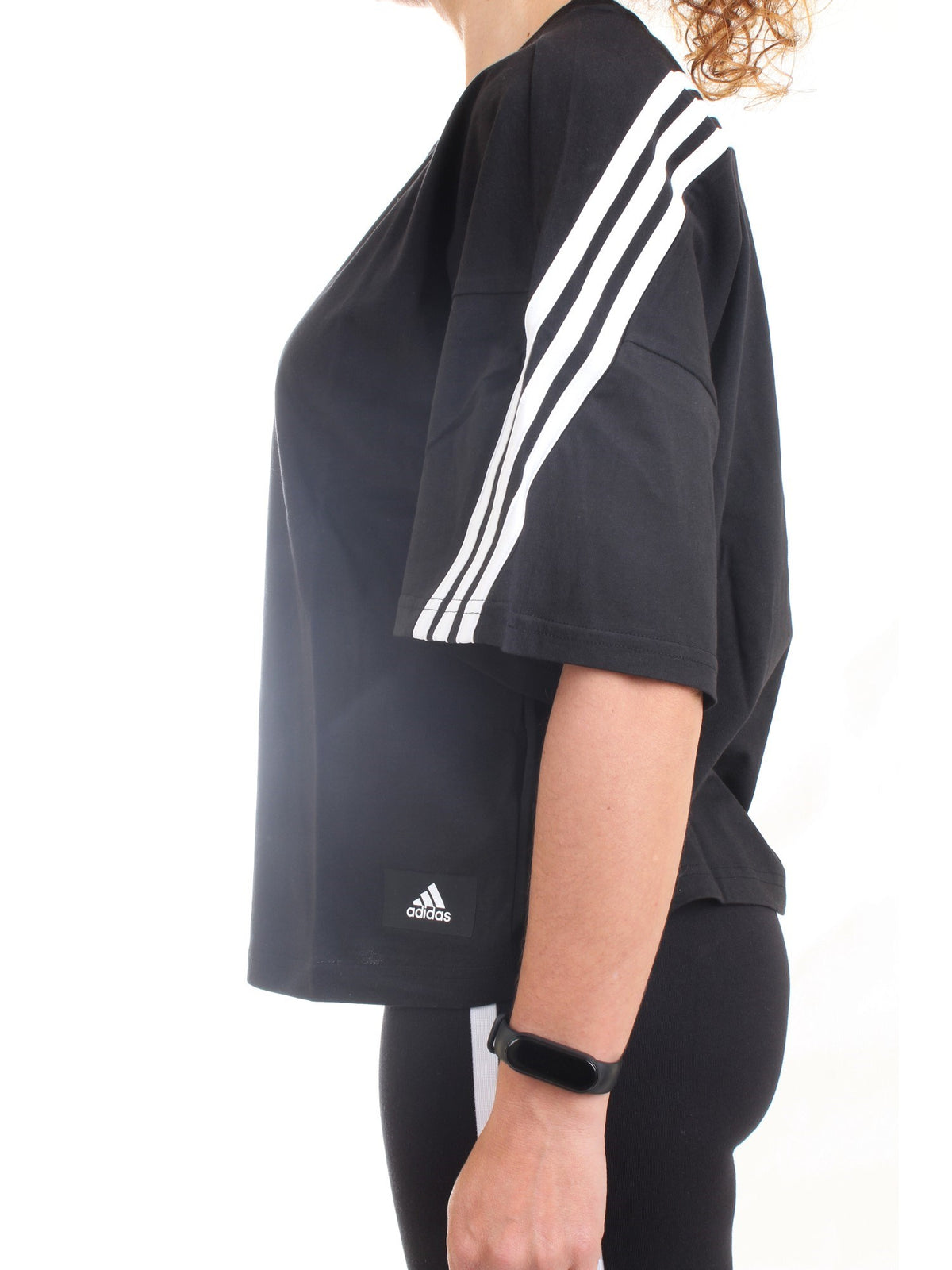 ADIDAS PERFORMANCE T-Shirt Donna Nero - SPORTSWEAR FUTURE ICONS 3-STRIPES