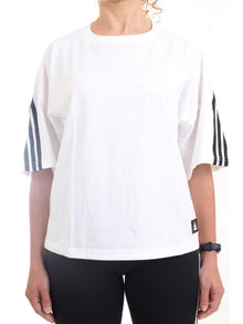 ADIDAS PERFORMANCE Women's T-Shirt White - SPORTSWEAR FUTURE ICONS 3-STRIPES