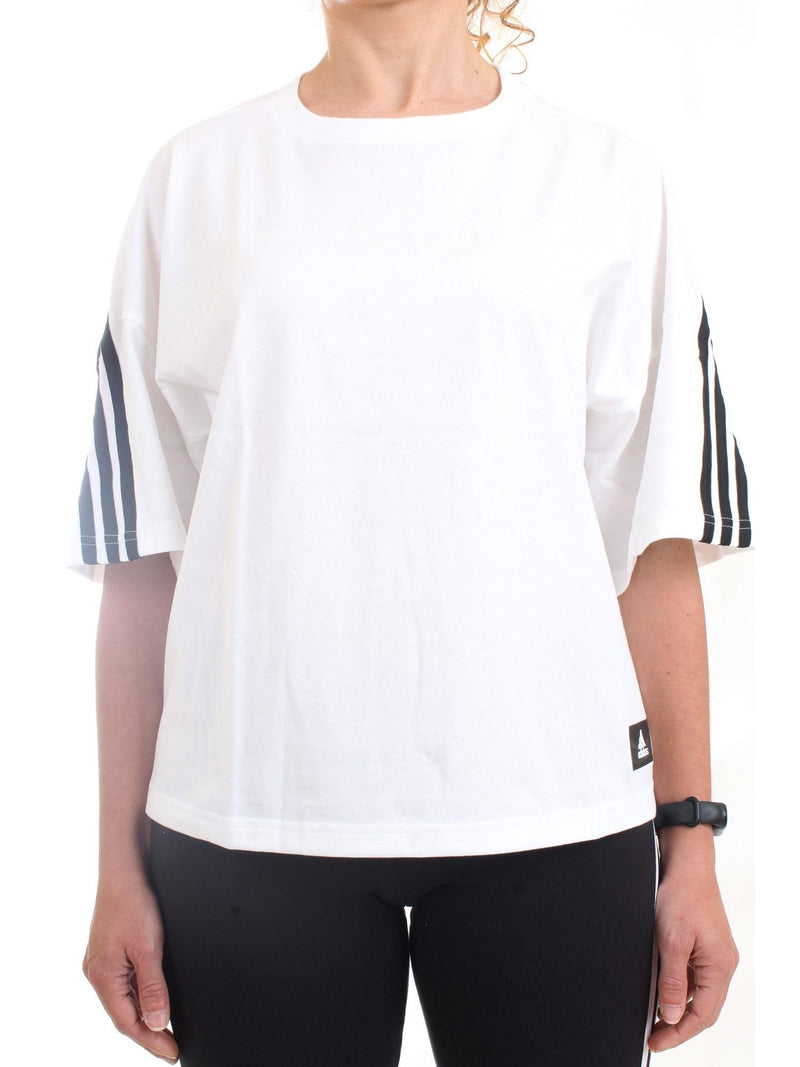 ADIDAS PERFORMANCE T-Shirt Donna Bianco - SPORTSWEAR FUTURE ICONS 3-STRIPES
