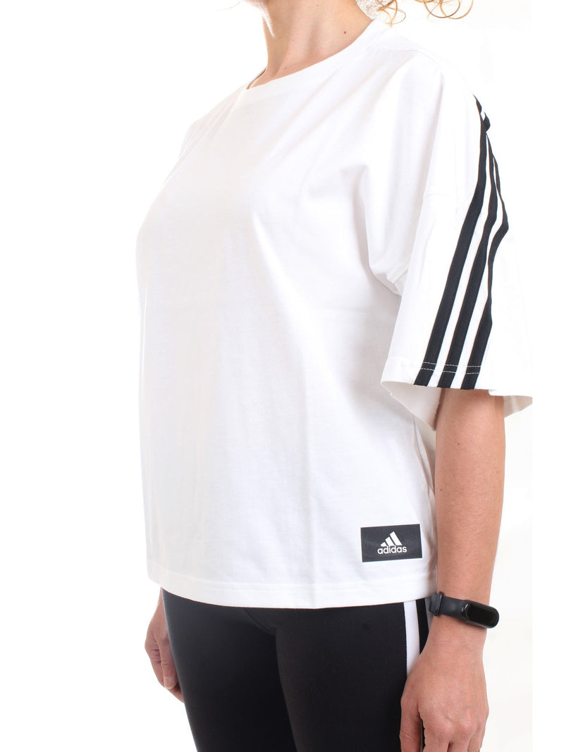 ADIDAS PERFORMANCE T-Shirt Donna Bianco - SPORTSWEAR FUTURE ICONS 3-STRIPES