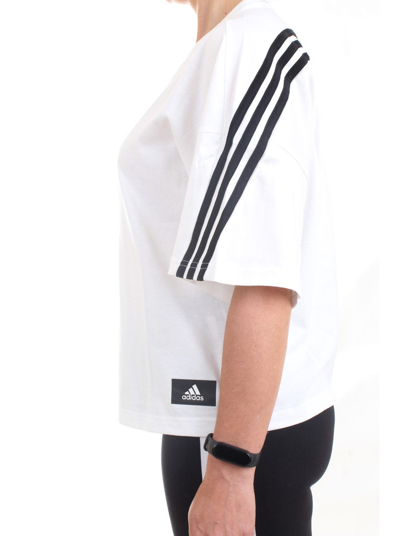 ADIDAS PERFORMANCE T-Shirt Donna Bianco - SPORTSWEAR FUTURE ICONS 3-STRIPES