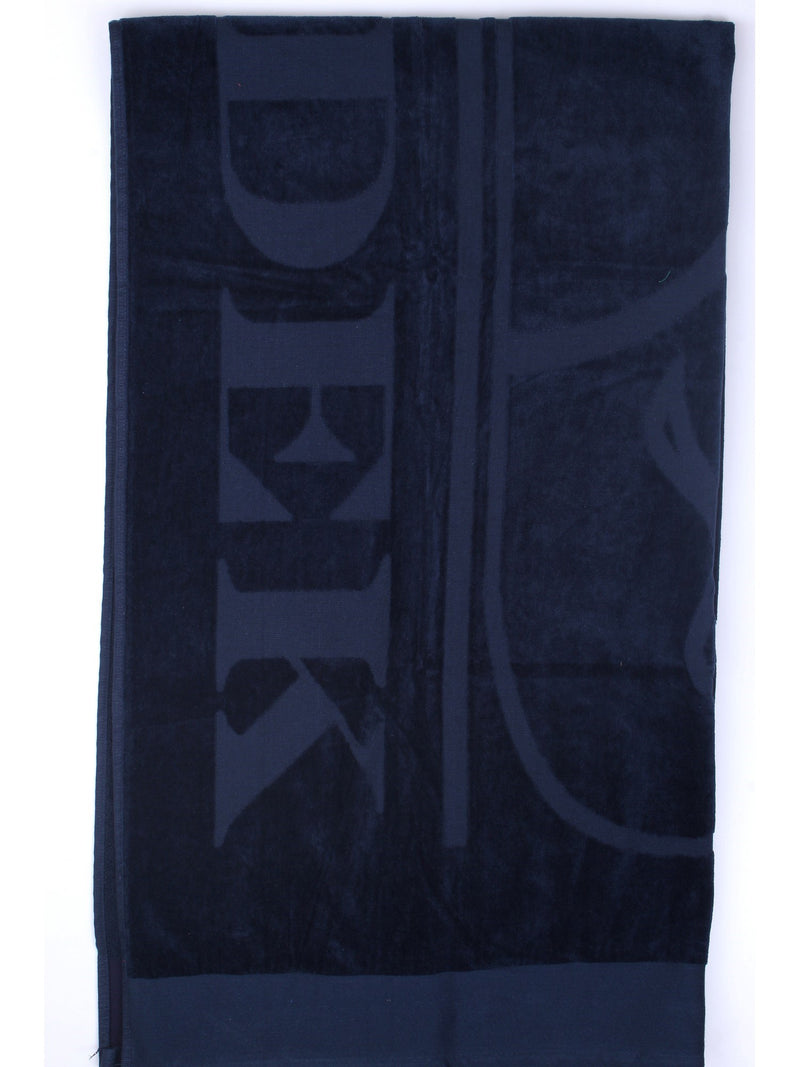 Sundek Unisex Beach Towel Blue - JACQUARD BEACH TOWEL WITH LOGO