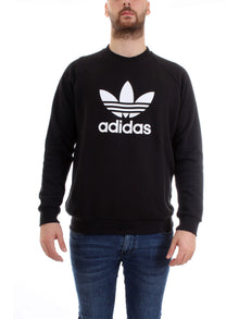 ADIDAS ORIGINALS Black Men's Sweatshirt - ADICOLOR CLASSICS TREFOIL CREWNECK