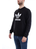 ADIDAS ORIGINALS Black Men's Sweatshirt - ADICOLOR CLASSICS TREFOIL CREWNECK